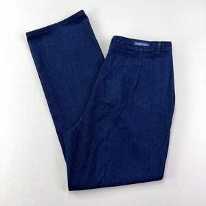Vintage Seattle Blues Jeans Womens 32 Blue Dark Wash High Rise Wide Leg Trousers